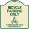 Signmission Bicycle Parking Please Secure Your Bike Properly Heavy-Gauge Aluminum Sign, 18" x 18", TG-1818-24317 A-DES-TG-1818-24317 - alternate 1